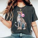  Adorable Cheetah With A Bubble - T-Shirt (Crewneck)  100 Cotton Heavyweight Tee (Unisex)  Comfort Colors, T-Shirt (Crewneck)  Jersey Tee (Unisex)  Tultex
