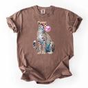  Adorable Cheetah With A Bubble - T-Shirt (Crewneck)  100 Cotton Heavyweight Tee (Unisex)  Comfort Colors, T-Shirt (Crewneck)  Jersey Tee (Unisex)  Tultex