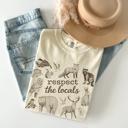  Respect The Locals Animal Wildlife Outdoors Design - Comfy T-Shirt (Main Image - Comfort Colors - Ivory)