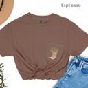  Country Western Cowboy Boots With Wild Flowers Soft Wash Pocket Tee - T-Shirt (Crewneck Pocket)  Garment-Dyed Heavyweight  (Unisex) Comfort Colors
