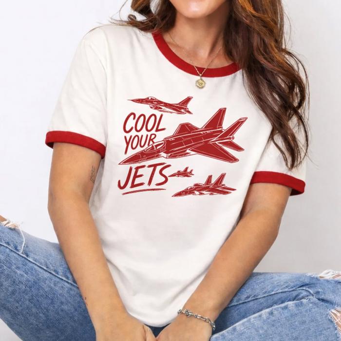 Cool Your Jets Design - T-Shirt (Ringer) Unisex Fine Jersey
