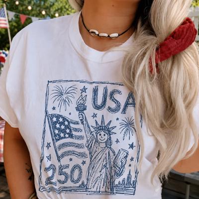 USA Patriotic T-Shirt 250 Years - Comfy T-Shirt Options