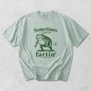 Sometimes I Just Be Fartin Funny Frog Saying - Soft Wash Cotton T-Shirt (Main Image is Comfort Colors - Bay)