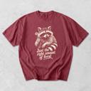  Just The RIght Amount of Feral - Dandelion Raccoon - T-Shirt, Sweatshirt Selection (Main Image - Comfort Colors - Brick)