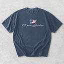  250 Years of Freedom American Map and Flag - Comfy T-Shirt Options (Main Image - Comfort Colors - Blue Jean)