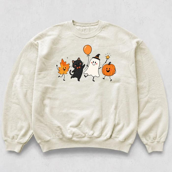 Dancing Fall Friends Halloween - Choose T-Shirt or Sweatshirt