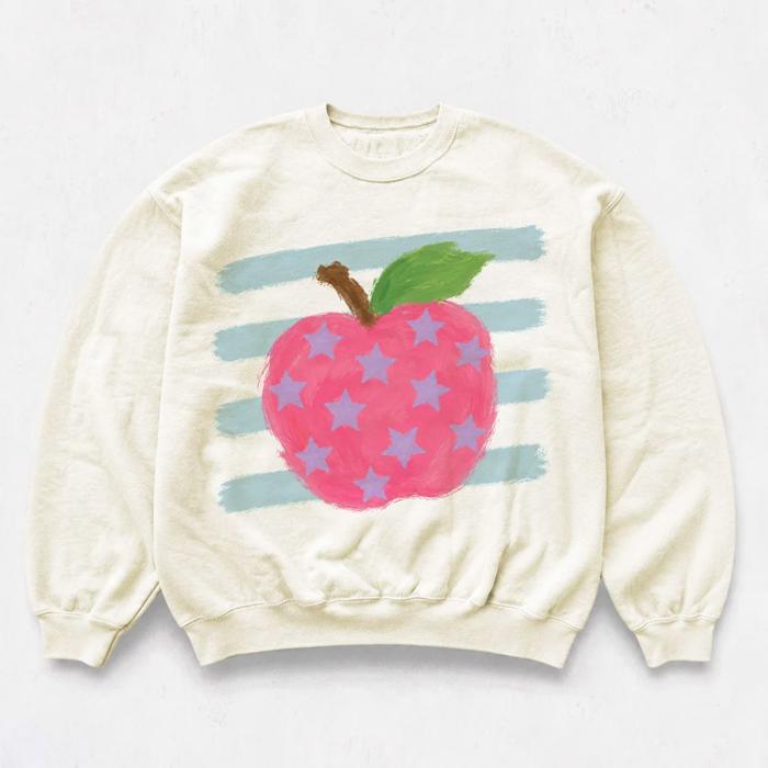 Abstract Back To School Apple For Teachers and Students - Choose T-Shirt Or Sweatshirt