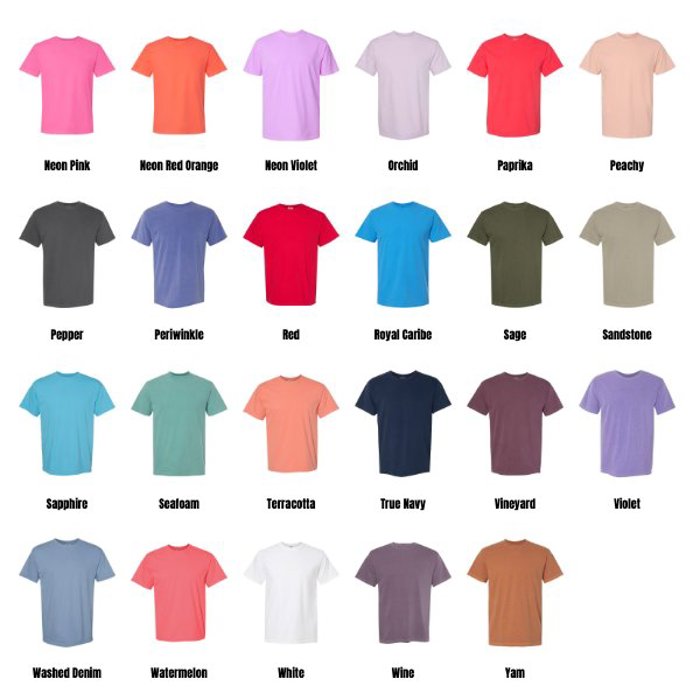 Decorative Teacher Word With Educational Elements - T-Shirt Or Sweatshirt (Main Image is Comfort Colors Pepper)
