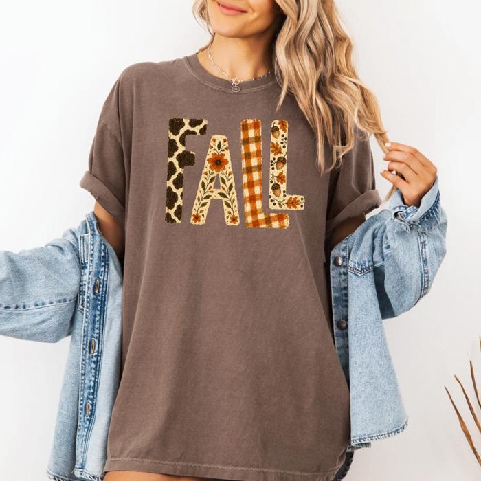 Shabby Chic Boho Fall Word - Sweatshirts and T-Shirts
