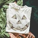 Camo Jack-O-Lantern Pumpkin Face For Halloween Fall Autumn - T-Shirt, Sweatshirt, or Longsleeve