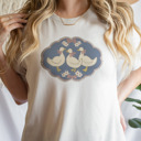  Dazzling Three Ducks Delight Soft Cozy Longer Length Unisex Graphic Tee T-shirt