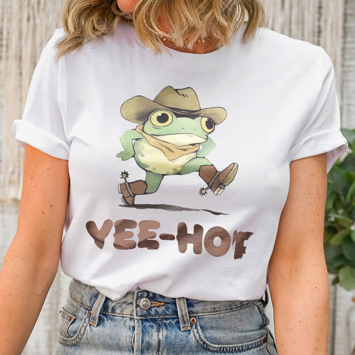 Yee-Hop: The Froggy Adventure Soft Cozy Longer Length Unisex Graphic Tee T-shirt