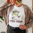  Yee-Hop: The Froggy Adventure Soft Cozy Longer Length Unisex Graphic Tee T-shirt