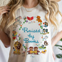  Raised by Books Golden Nostalgic Teacher Read Reading Love Little Retro Vintage Nostalgia Unisex Heavyweight Comfort Tee