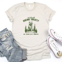  Out of Breath: The Hiking Raccoon Society Soft Cozy Longer Length Unisex Graphic Tee T-shirt
