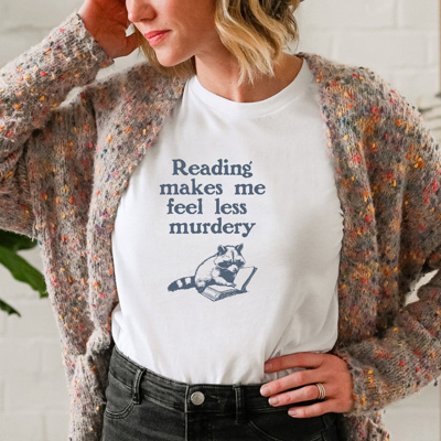 Reading: The Purr-fect Way to Chill Soft Cozy Longer Length Unisex Graphic Tee T-shirt