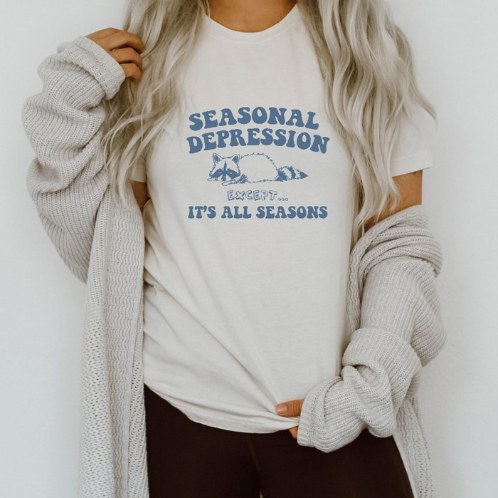 All Seasons of Chill Vibes Soft Cozy Longer Length Unisex Graphic Tee T-shirt