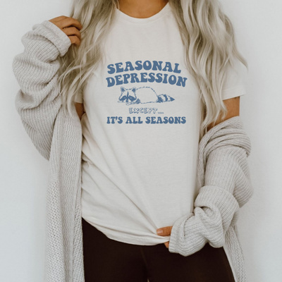 All Seasons of Chill Vibes Soft Cozy Longer Length Unisex Graphic Tee T-shirt