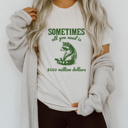  Raccoon Dreams: Sometimes All You Need is $500 Million Soft Cozy Longer Length Unisex Graphic Tee T-shirt