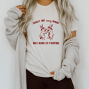  Bunny Combat: Not Every Bunny Fights Kung Fu! Soft Cozy Longer Length Unisex Graphic Tee T-shirt