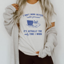  The Purrfect Work Ethic: Under Pressure Cat Tee Soft Cozy Longer Length Unisex Graphic Tee T-shirt