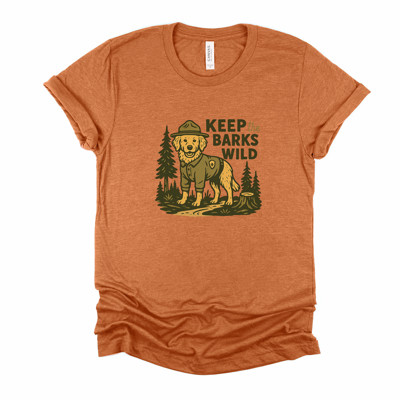KEEP the BARKS WILD | Unleash the Spirit of Adventure! Soft Cozy Longer Length Unisex Graphic Tee T-shirt