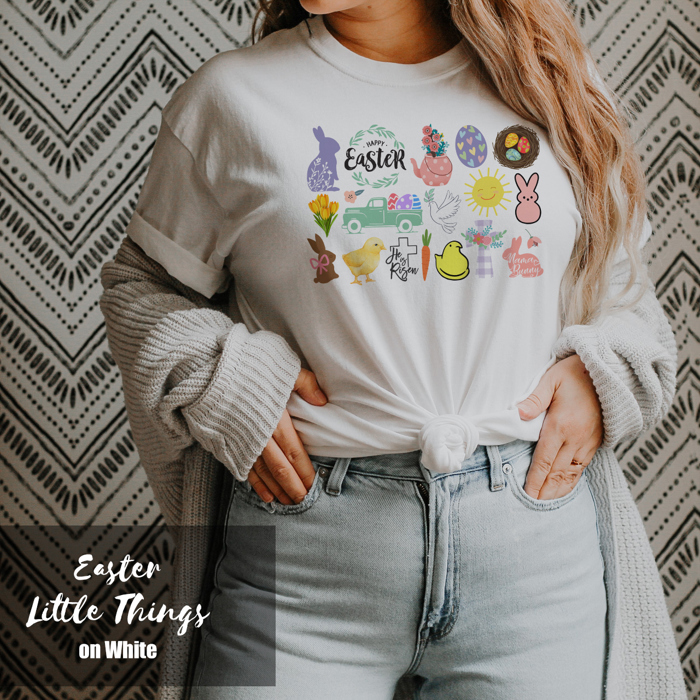 Happy Easter It's the Little Things that make the best memories Unisex Heavyweight Comfort Tee