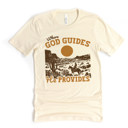  Where GOD GUIDES He PROVIDES | Guided by Faith, Provided by Nature Soft Cozy Longer Length Unisex Graphic Tee T-shirt