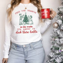  From The Windows And The Walls Im About To Deck These Halls - Vintage Retro Style Christmas - Long Sleeve