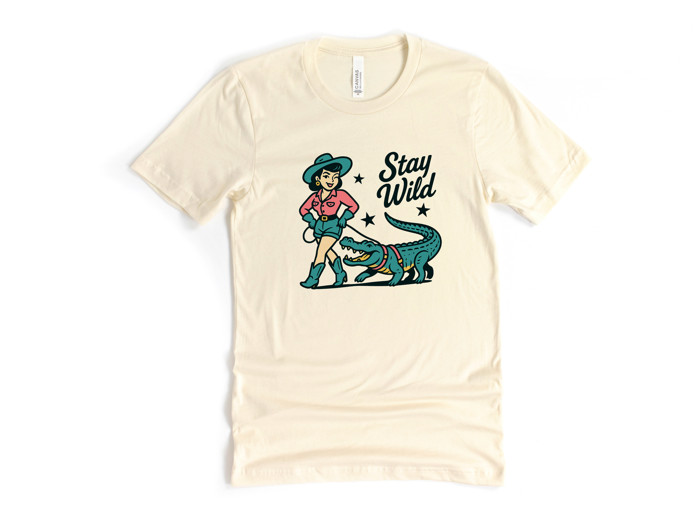 Stay Wild | Unleash Your Inner Adventurer Soft Cozy Longer Length Unisex Graphic Tee T-shirt