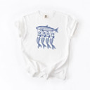  Mermaids Holding a Large Fish | A Catch of Mystical Proportions Unisex Heavyweight Comfort Tee