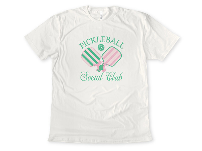 PICKLEBALL Social Club | Swing into Fun: Join the Pickleball Community! Soft Cozy Longer Length Unisex Graphic Tee T-shirt
