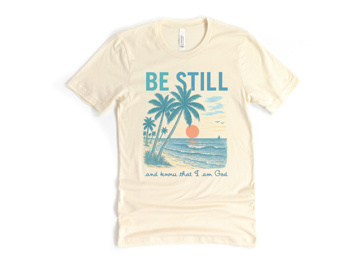 BE STILL and know that I am God | Embrace the Serenity of Faith Soft Cozy Longer Length Unisex Graphic Tee T-shirt