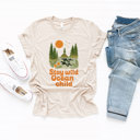  Stay wild Ocean child | Embrace the Spirit of Adventure and Nature Soft Cozy Longer Length Unisex Graphic Tee T-shirt