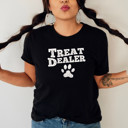  TREAT DEALER | Spreading Pawsitive Vibes! Soft Cozy Longer Length Unisex Graphic Tee T-shirt