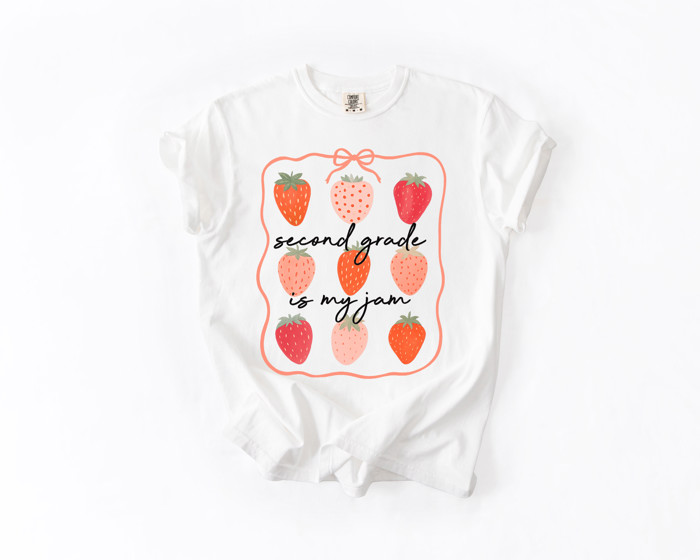 Second grade is my jam | Sweet Success in Second Grade Teacher Tees Unisex Heavyweight Comfort Tee