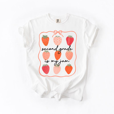 Second grade is my jam | Sweet Success in Second Grade Teacher Tees Unisex Heavyweight Comfort Tee