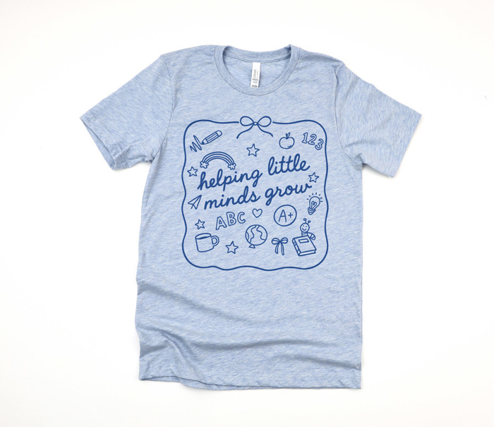 Teaching - Helping little minds grow | Nurturing Curiosity and Creativity Soft Cozy Longer Length Unisex Graphic Tee T-shirt