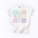  Apples For The Teacher - Checkerboard Apples | A Whimsical Orchard of Pastel Delight Unisex Heavyweight Comfort Tee