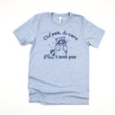  Did ask, do care | Raccoon Love: A Whimsical Reminder of Affection Soft Cozy Longer Length Unisex Graphic Tee T-shirt