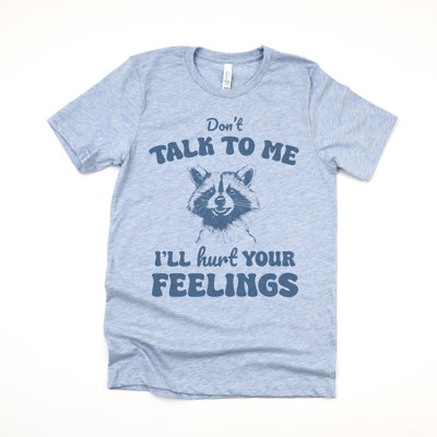 Don't TALK TO ME | The Sass of a Raccoon: Approach with Caution! Soft Cozy Longer Length Unisex Graphic Tee T-shirt