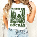  RESPECT THE LOCALS | Embrace the Mystery of the Wild Soft Cozy Longer Length Unisex Graphic Tee T-shirt