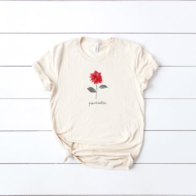 Poinsettia Botanical Inspired Soft Unisex Graphic Tee T-shirt