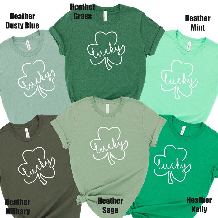 Embrace Your Luck: The Lucky Clover Collection (white ink) Soft Cozy Longer Length Unisex Graphic Tee T-shirt
