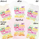  Fruits of the Spirit Christian Holy Ghost Soft Cozy Longer Length Unisex Graphic Tee T-shirt