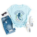  WHEN YOU SAIL THROUGH DEEP WATERS | Guiding Light in Troubled Seas Soft Cozy Longer Length Unisex Graphic Tee T-shirt
