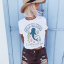  WHEN YOU SAIL THROUGH DEEP WATERS | Guiding Light in Troubled Seas Soft Cozy Longer Length Unisex Graphic Tee T-shirt