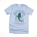  WHEN YOU SAIL THROUGH DEEP WATERS | Guiding Light in Troubled Seas Soft Cozy Longer Length Unisex Graphic Tee T-shirt