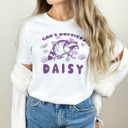  God's Oopsiest Daisy Raccoon Soft Cozy Longer Length Unisex Graphic Tee T-shirt