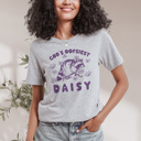  God's Oopsiest Daisy Raccoon Soft Cozy Longer Length Unisex Graphic Tee T-shirt